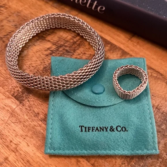 Tiffany Jewelry Tiffany Co Silver Mesh Jewelry Set